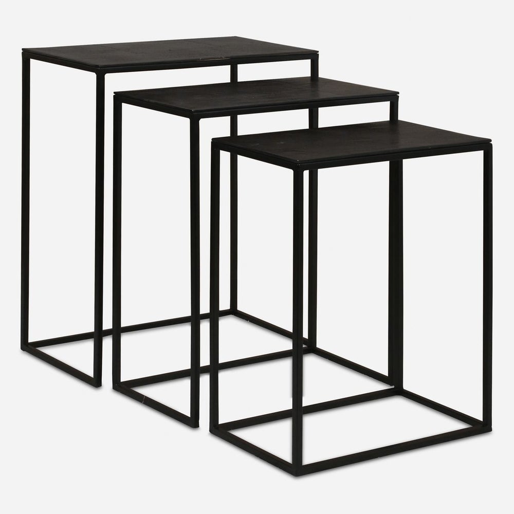 Set of 3 Black Nesting Tables (Kitts)