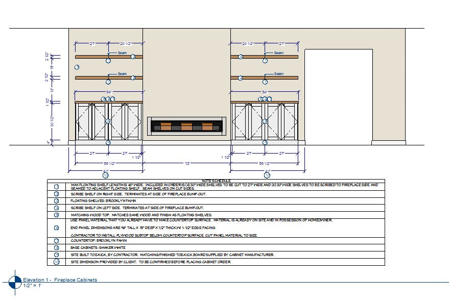 Mountainshyre Fireplace Cabinets and Shelving Package - REVISED 10-12-25
