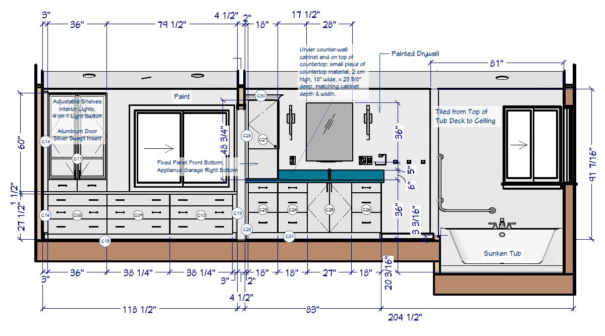 Custom Closet & Bath Cabinets (Thornbury Ct)