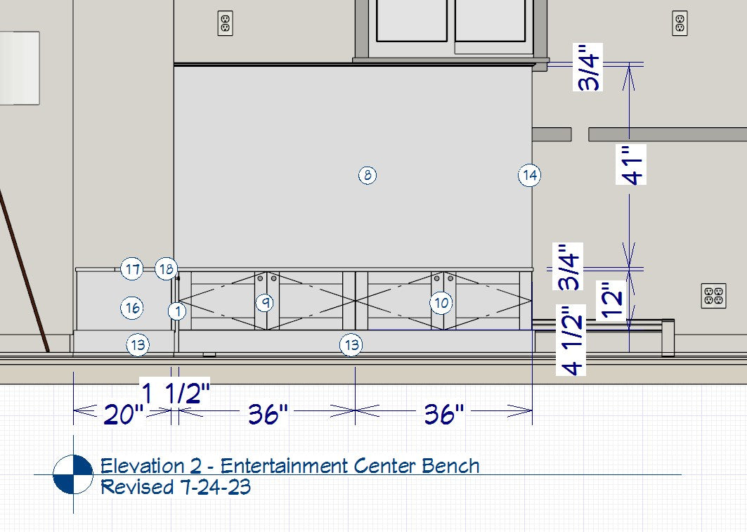 Entertainment Center & Bench (Martini Rd)