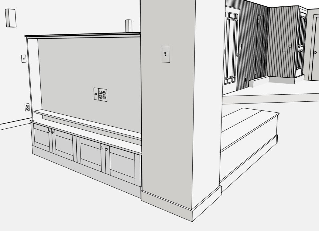 Entertainment Center & Bench (Martini Rd)