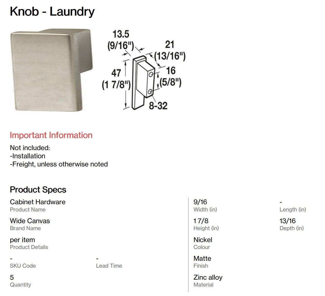 Knob - Laundry (Bitteroot)