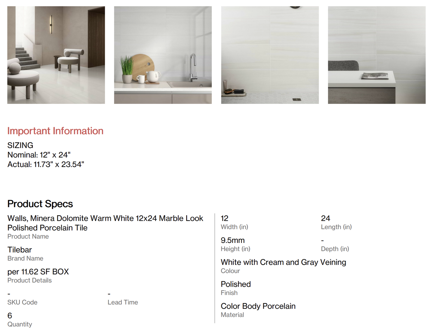 Wall Tile - Bathroom (Joann Ct) - Taxable