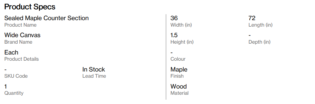 Laundry countertop, 1 of 2 (Bitteroot Rd)