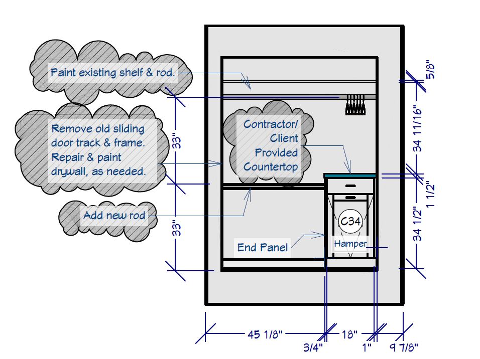 Custom Closet & Bath Cabinets (Thornbury Ct)