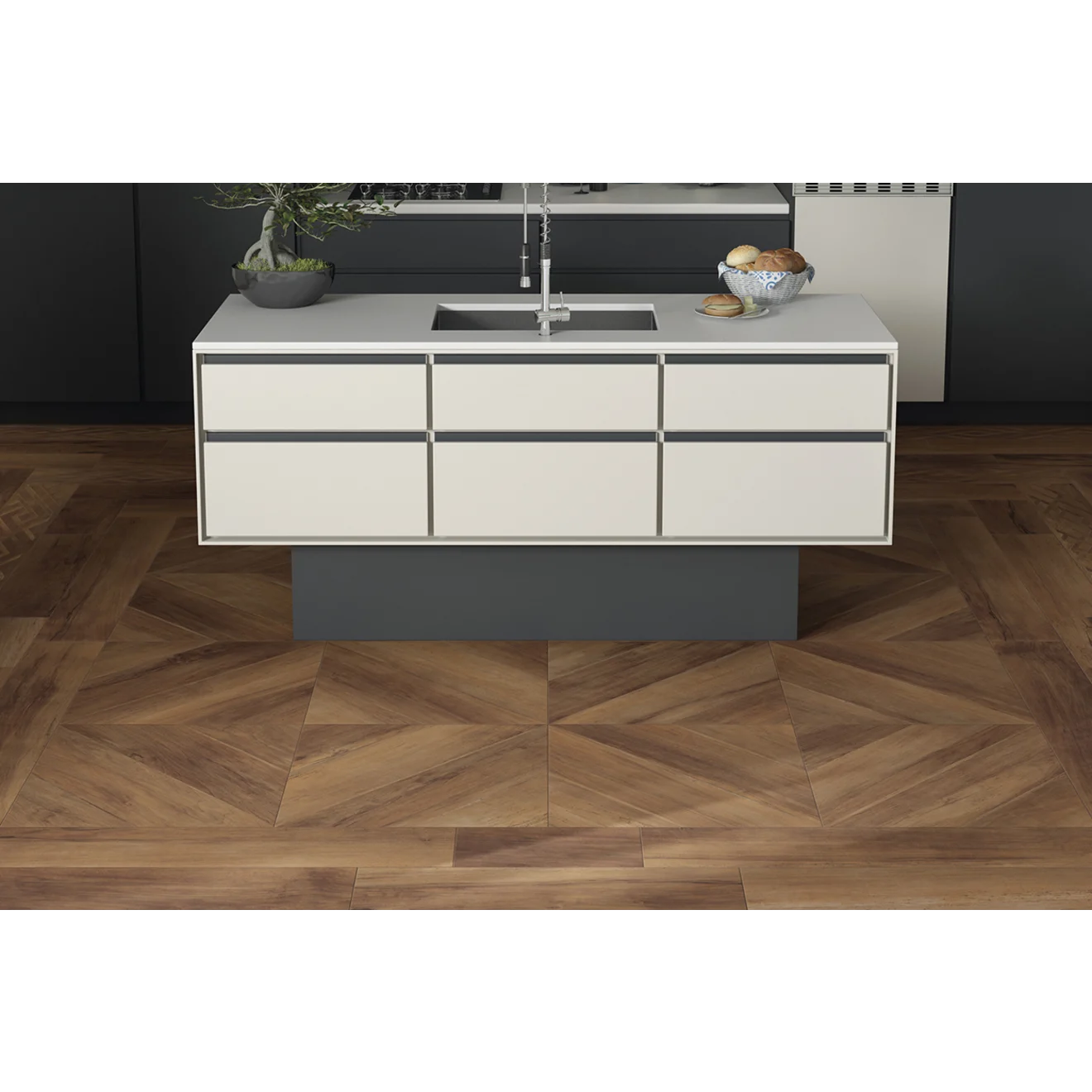 Antique Square Wood Look Floor and Wall Tile