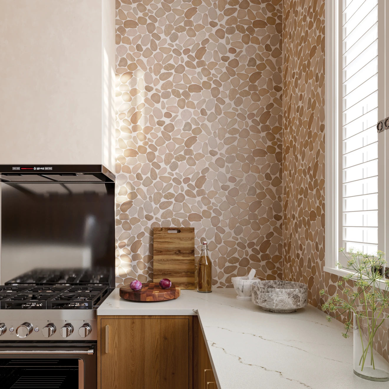 Waterbrook Jumbo Sliced Pebble Mosaic Tile