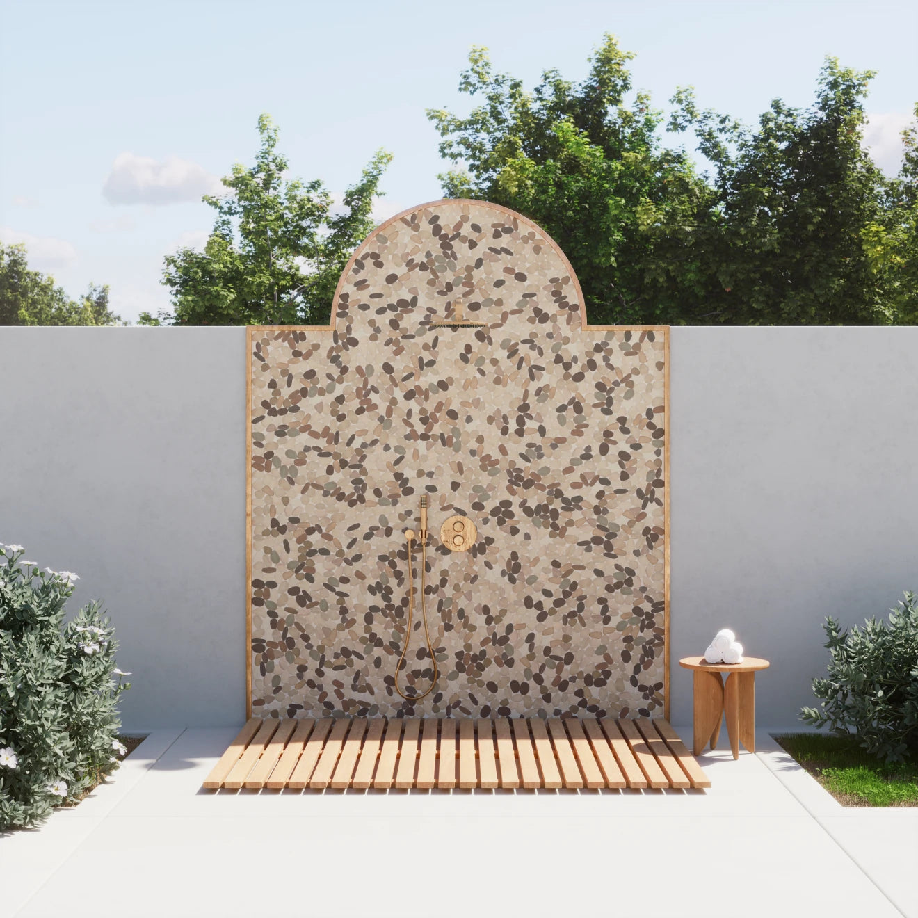 Waterbrook Jumbo Sliced Pebble Mosaic Tile