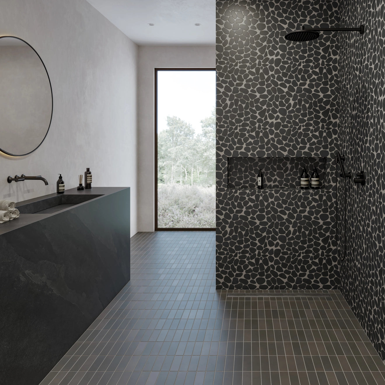 Waterbrook Jumbo Sliced Pebble Mosaic Tile