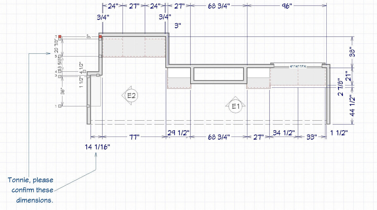 One-Half of Custom Great Room Cabinets Rev 7-22-22