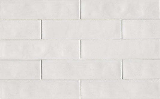 Tongue in Chic 2.5" x 10" Snow Opal Finish Wall Tile