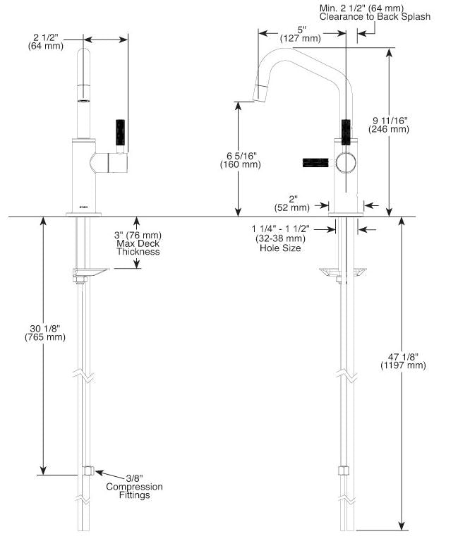 Beverage Faucet with Angled Spout and Knurled Handle