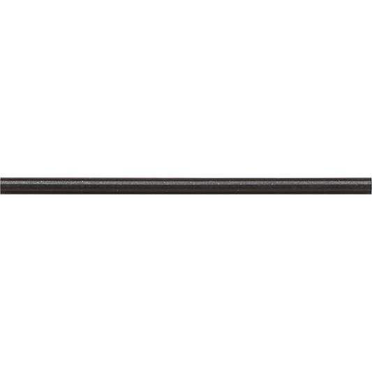 3/4" x 12" honed black cane trim tile