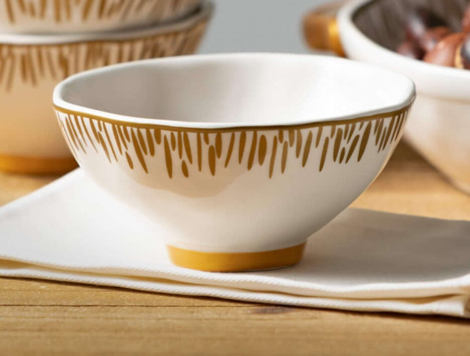 Gold Trim Bowl Wide Canvas