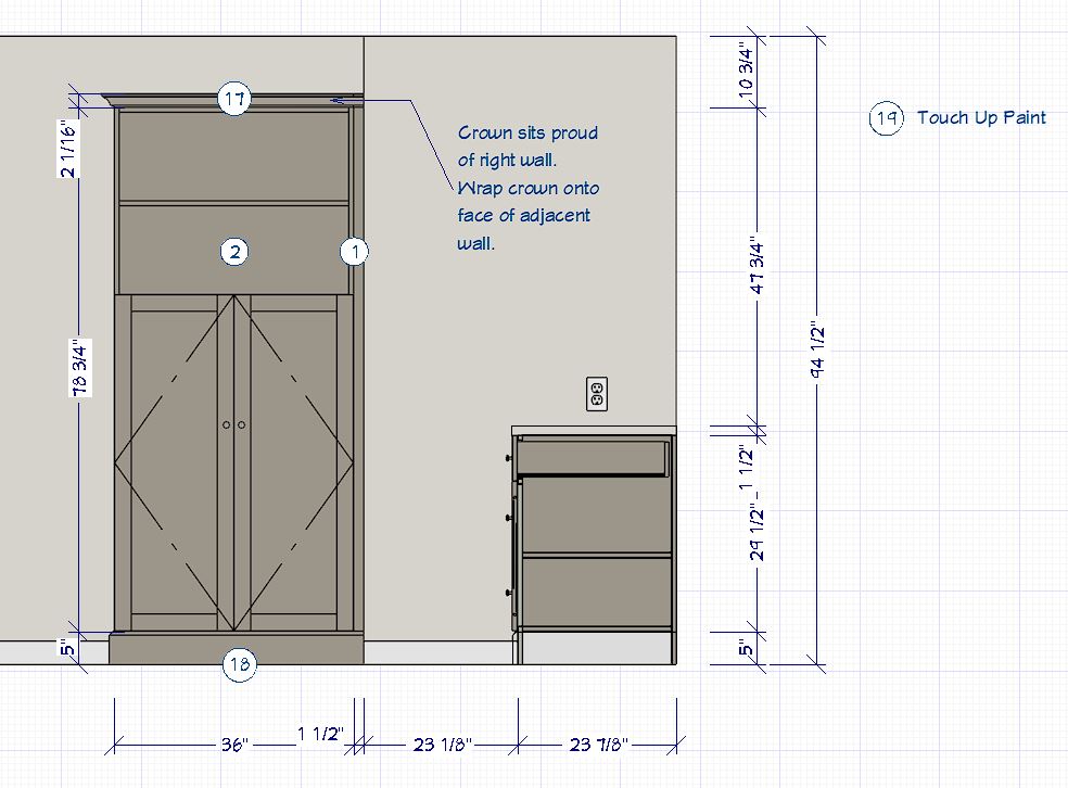 Custom Great Room Cabinets Rev 8-18-22