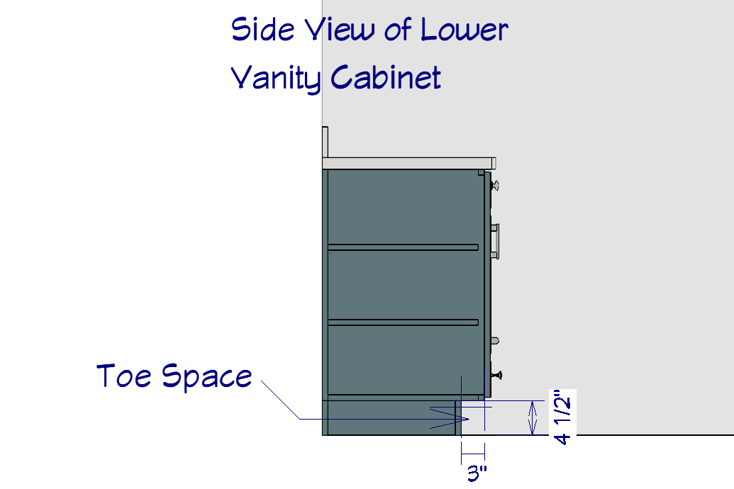 Bathroom Vanity Definitions: What is a Vanity Toe Space? And, a Toe Kick?