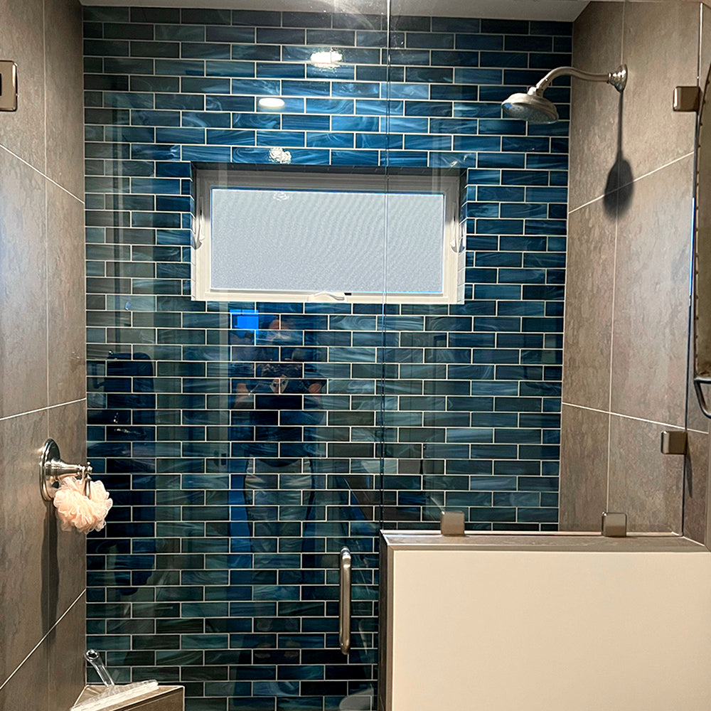 Blue Glass Accent Tile