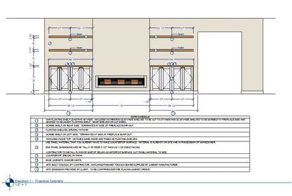 Mountainshyre Fireplace Cabinets and Shelving Package - REVISED 10-12-25