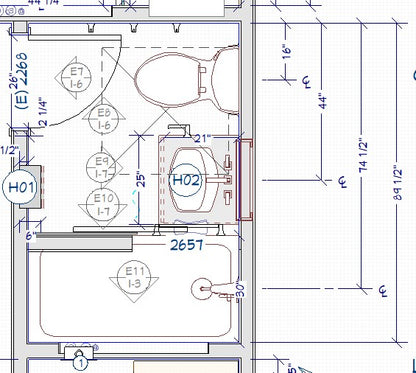 Pacific Ave. Custom Hall Bathroom