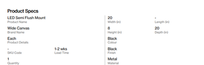 Semi-Flush Light – Bedroom (Bitteroot)