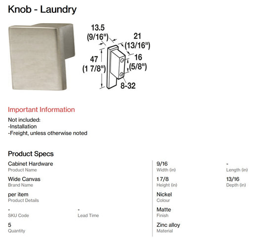 Knob - Laundry (Bitteroot)