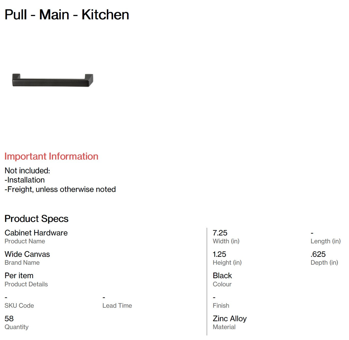 Pulls - Kitchen - Main (Bitteroot)