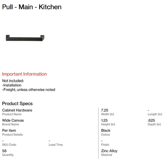 Pulls - Kitchen - Main (Bitteroot)