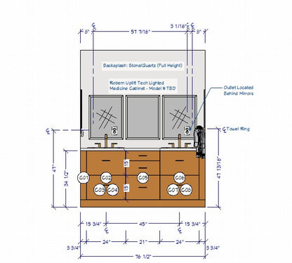 Pacific Ave. Custom Primary Bathroom