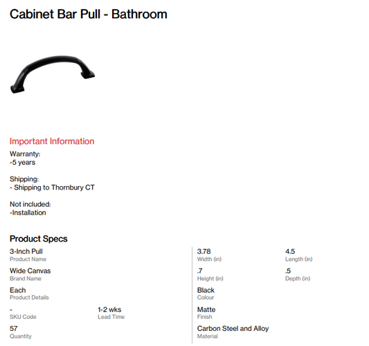 Cabinet Pulls (Thornbury)