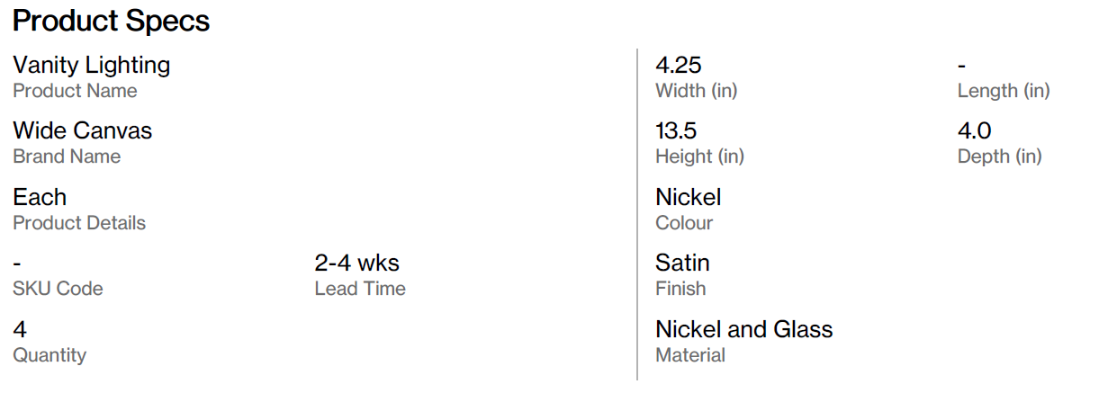 Vanity Lighting-Bathroom (Bitteroot Rd)