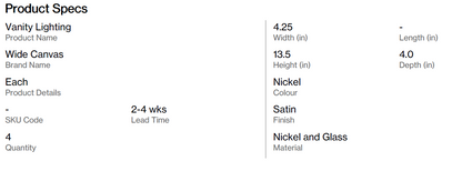 Vanity Lighting-Bathroom (Bitteroot Rd)