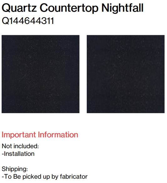 Quartz Countertop Nightfall (Suda Way)