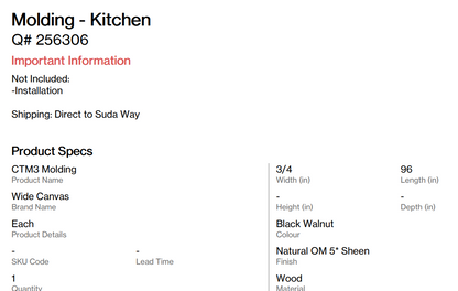 Kitchen Molding (Suda Way)