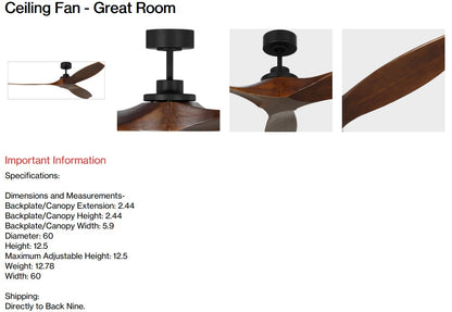 Smart Ceiling Fan - Great Room (Back Nine)