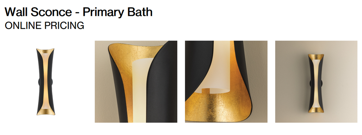 Wall Sconce + Light Bulbs - Primary Bath (Dant Blvd.)