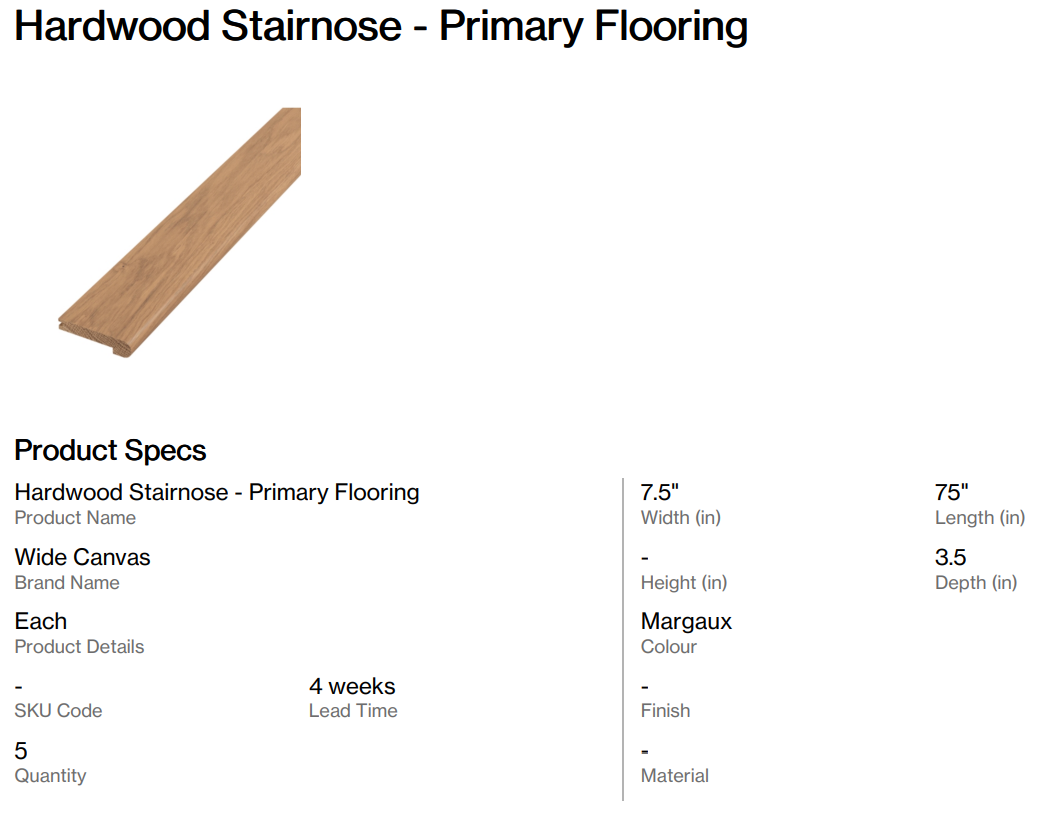 Hardwood Flooring - Primary Flooring (Heatheridge)