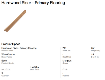Hardwood Flooring - Primary Flooring (Heatheridge)