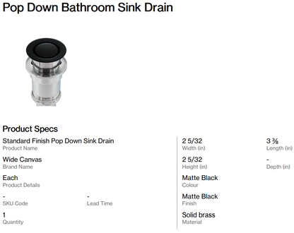 Sink & Drain Order (Thelin)