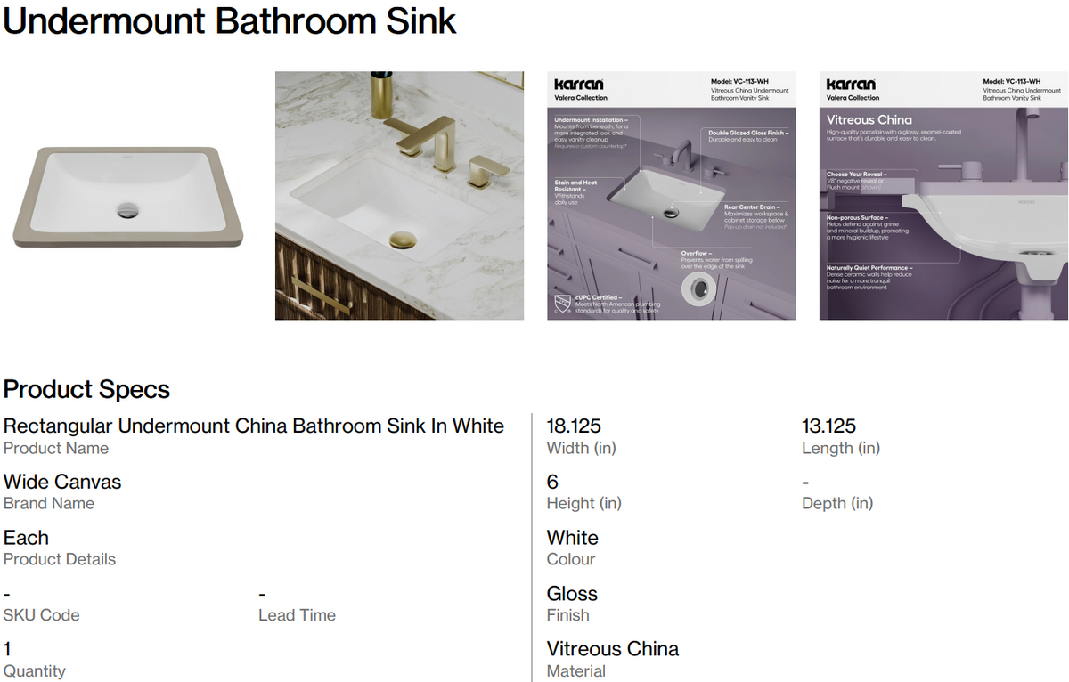 Sink & Drain Order (Thelin)