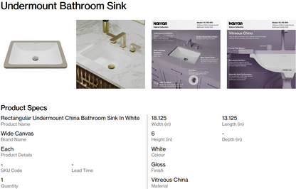 Sink & Drain Order (Thelin)