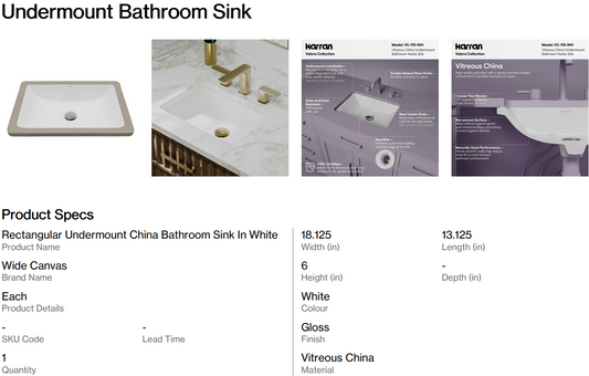 Sink & Drain Order (Thelin)