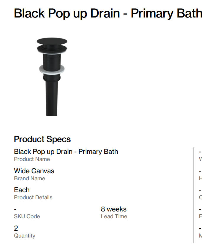 Copper Custom Undermount Sink + Drain - Primary Bath (Back Nine)