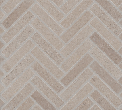 Suave Tumbled Herringbone Mosaic