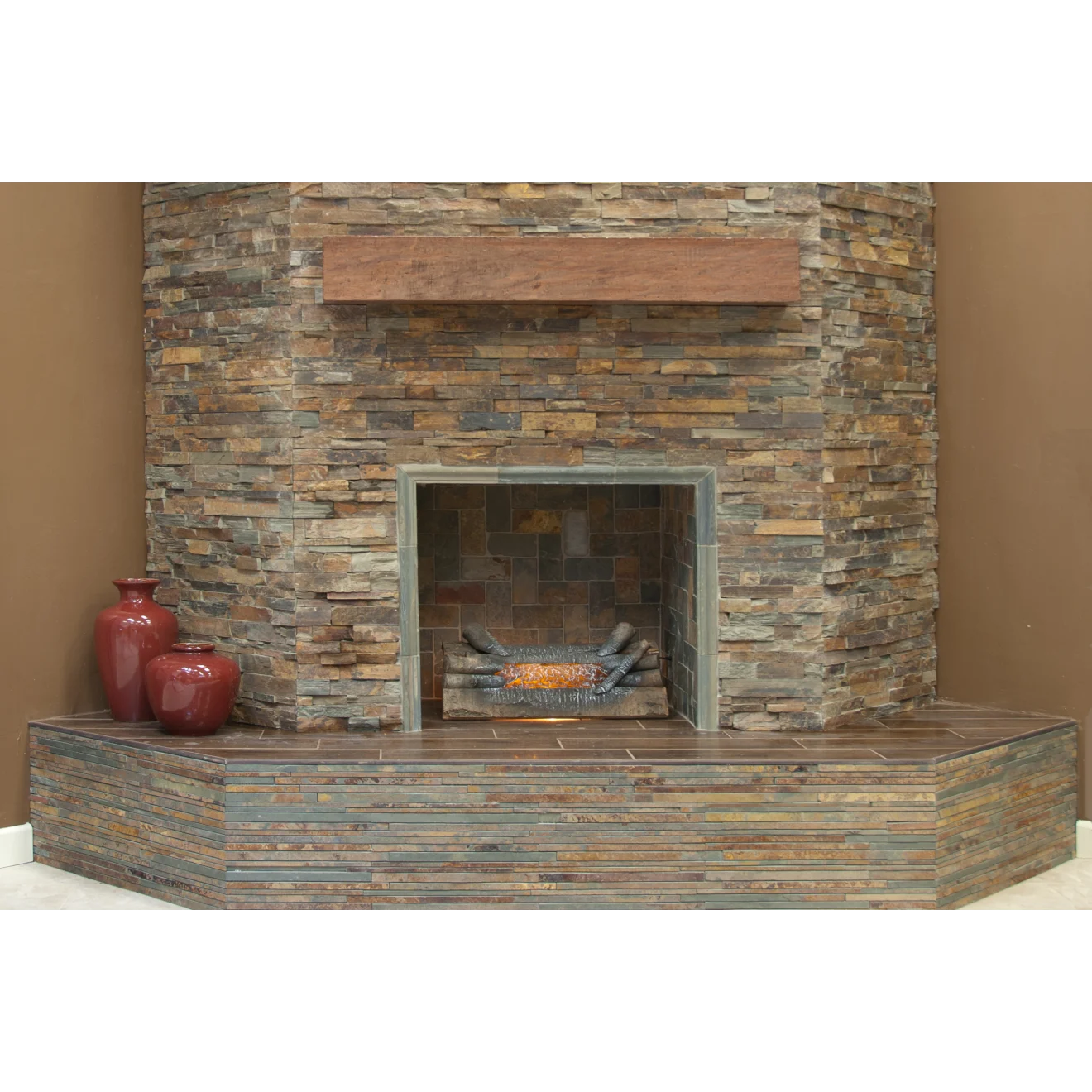 Butterscotch Natural Cleft Ledger Corner