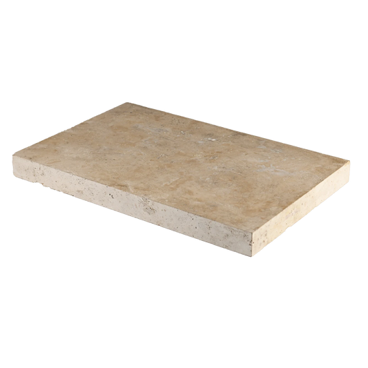 Durango Travertine 16" x 24" 5 cm Eased Edge Pool Coping