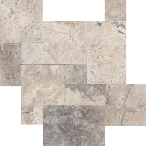 Silver Cream Travertine 3 cm Paver Set