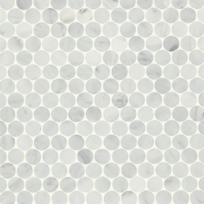 Monet 11-1/4" x 11-3/4" Circle Marble Mosaic Tile