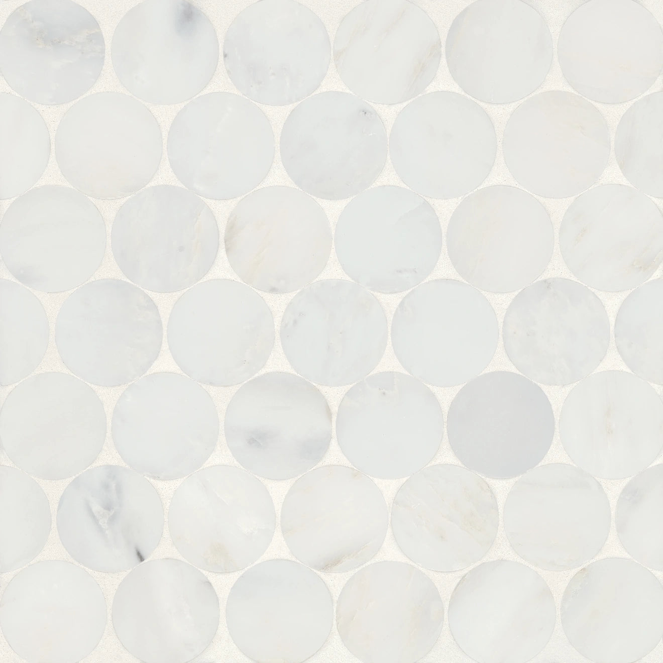 Monet 11-1/2" x 11-3/4" Circle Marble Mosaic Tile