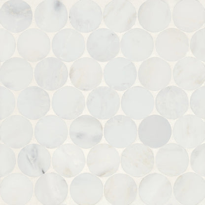 Monet 11-1/2" x 11-3/4" Circle Marble Mosaic Tile