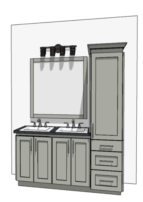 61"-72" Custom Vanity | Design Yours Below